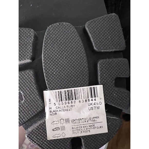 Clarks Calla Ruby Leather Chunky Loafer Window Pane Plaid Women Size 7 - Picture 5 of 5